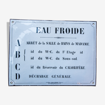 Ancienne plaque émaillée