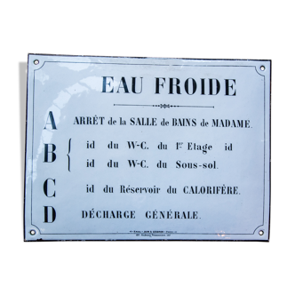 Ancienne plaque émaillée