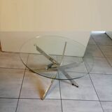 Table basse ronde années 80/90