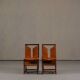 Vintage sculptural unique design dining chairs, France 1960s set of 2