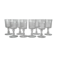 8 Baccarat cut crystal white wine glasses, Chicago model