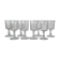8 Baccarat cut crystal white wine glasses, Chicago model