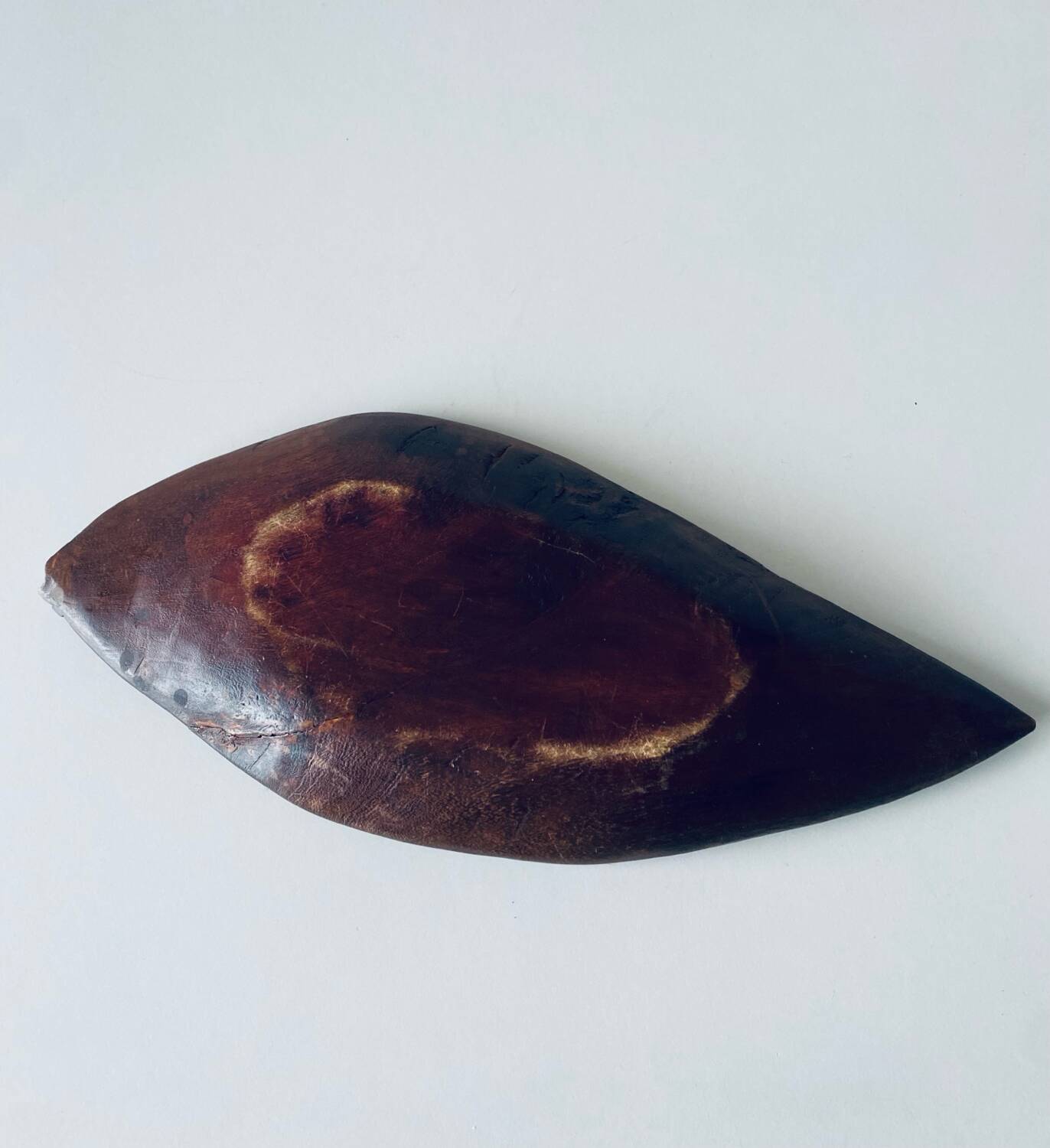 Fish-shaped wooden dish