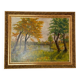Huile sur toile - Paysage au bord de l'eau - Signée M.G. Stéphan – 77x62cm
