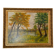 Huile sur toile - Paysage au bord de l'eau - Signée M.G. Stéphan – 77x62cm