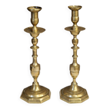 Pair of brass candlesticks
