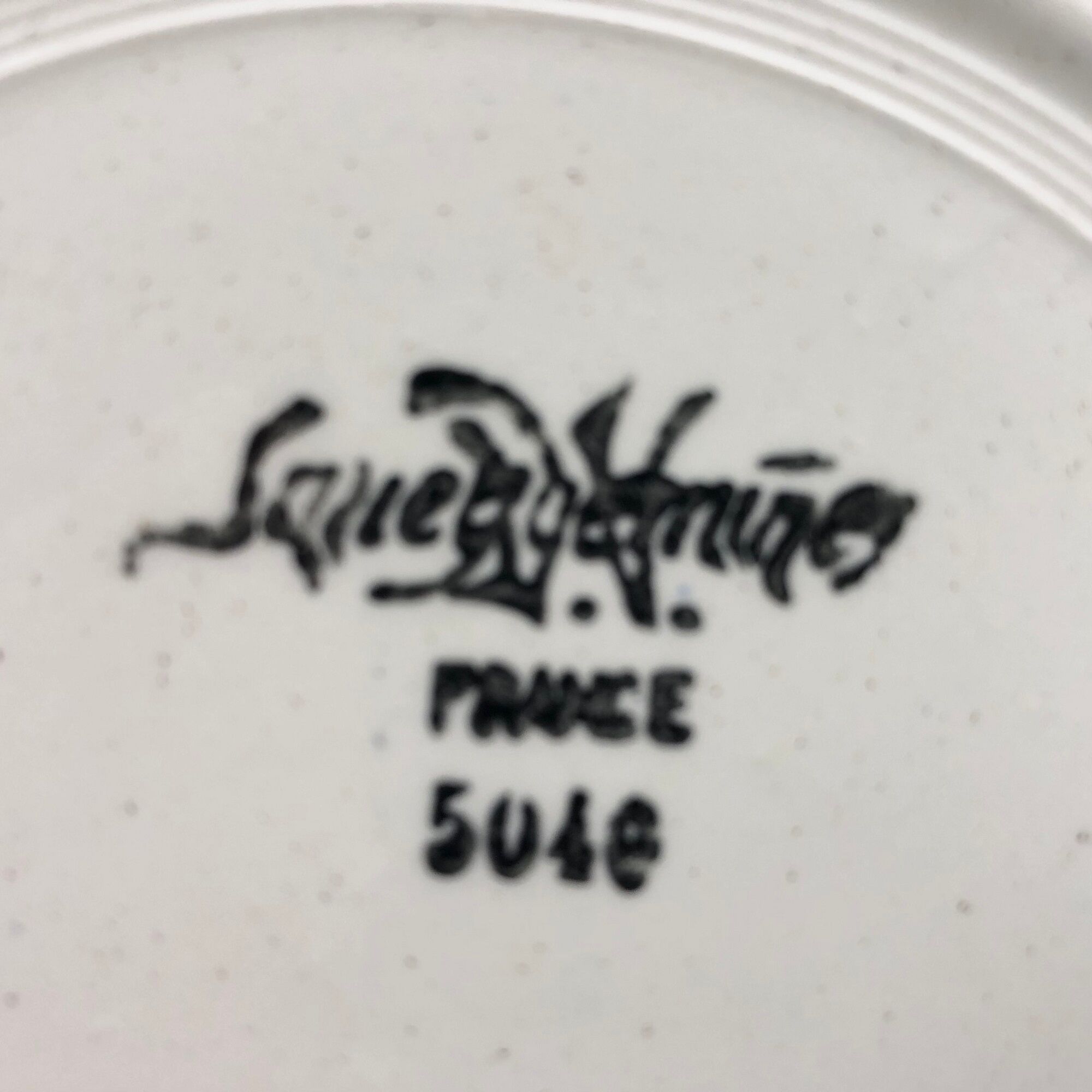 6 old plates Creuses Sarreguemines / Model 5040