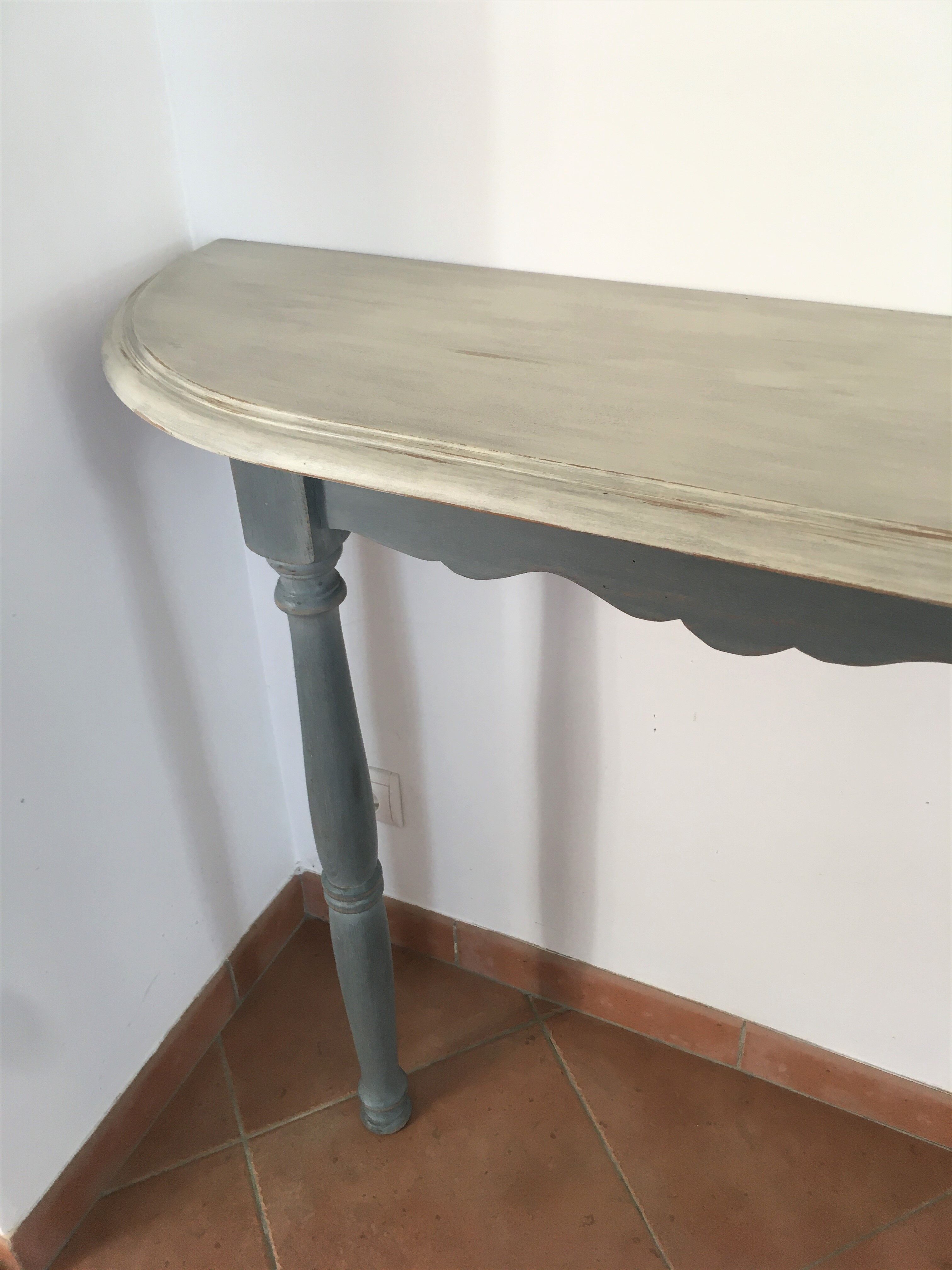Patinated wooden console