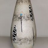 Vase with graphic decoration, vintage ceramic, 50-60's