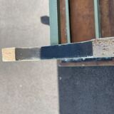 Patinated green baluster table