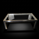 Chrome and gold metal coffee table by Romeo Rega from the 1970s.
