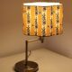 Recycled vintage lamp — with a swivel arm, fluted floral shade