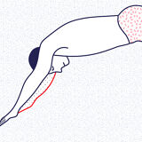 Illustration A4 naiade no. 6/8 bretagne baigneuse mer
