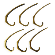 Up to 2 mid-century brass wall hooks by Hertha Baller, Austria, 1950s.