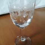 Lot de 6 verres cristal gravés