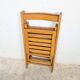 Pair of wooden folding chairs