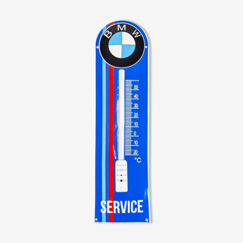 Plaque émaillée thermomètre vintage BMW