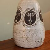 Enamelled ceramic table lamp by Albert Thiry, Vallauris 1960