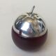 Set of candy apple and pear, metal and glass