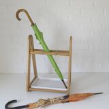 Vintage umbrella stand Scandinavian style mid-century modern wooden holder