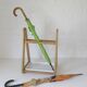 Vintage umbrella stand Scandinavian style mid-century modern wooden holder