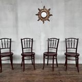 Series 4 wooden chairs 1950 fischel