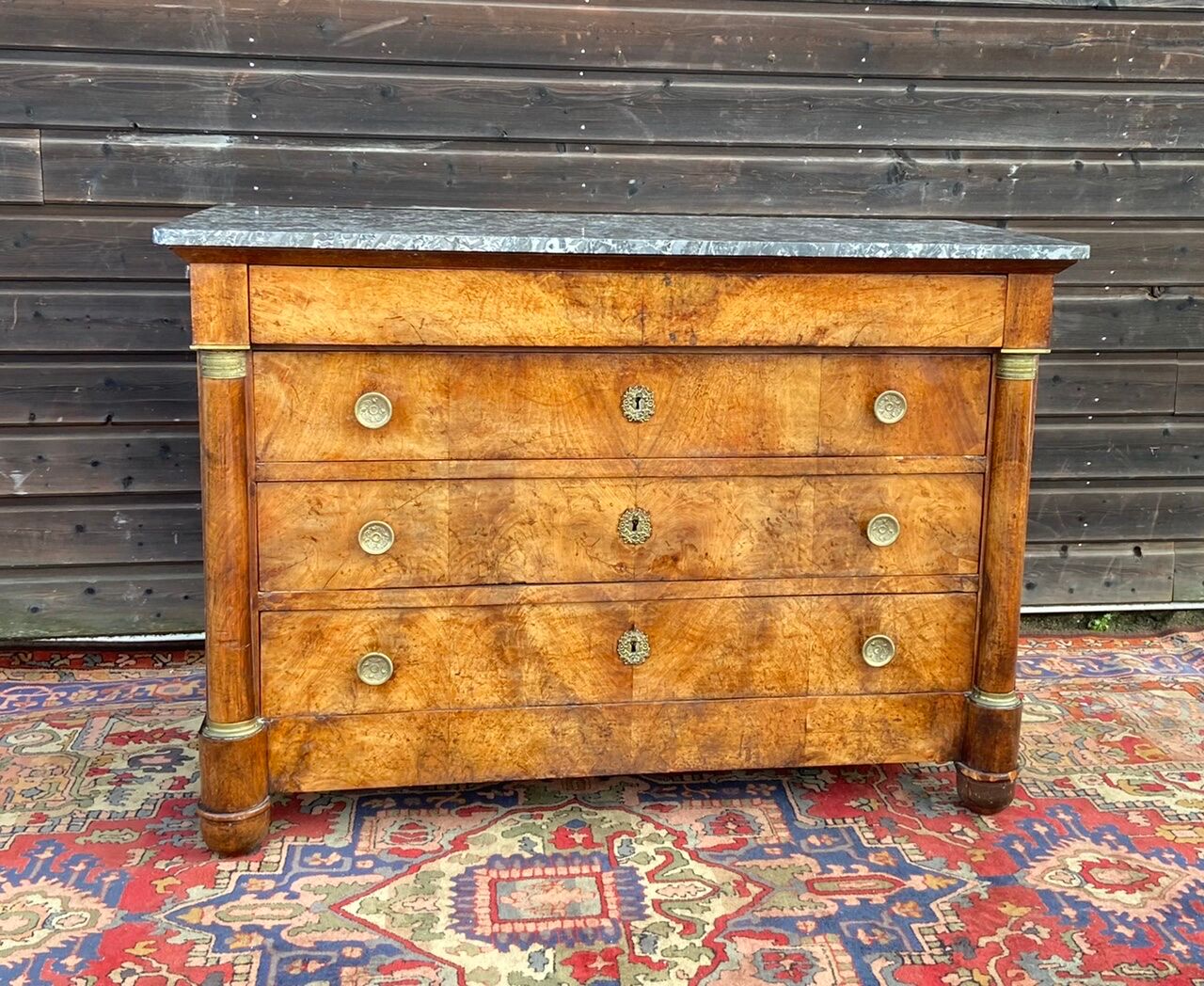 Empire Period Commodity In Walnut 19th Century