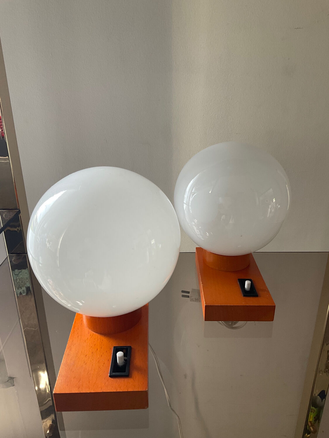 Paire de lampes vintage des années 70