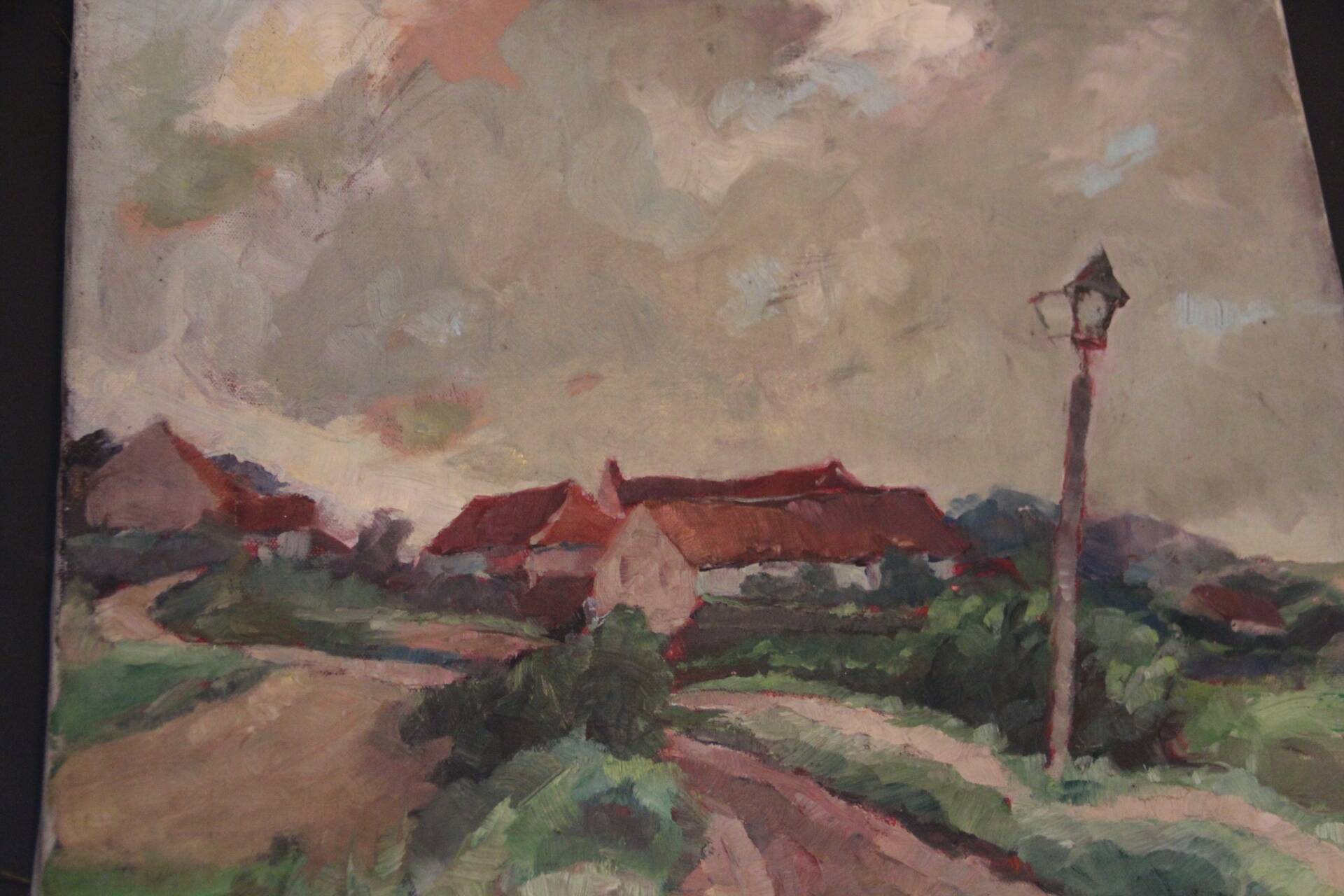 Oil on canvas, Path in the Countryside