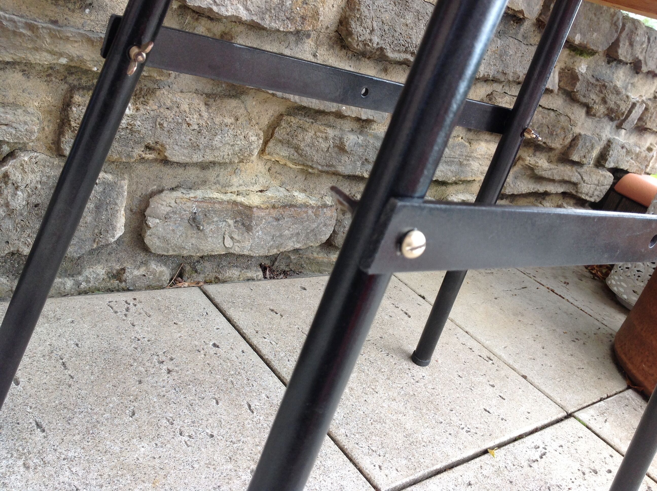 Wooden and metal side table industrial style 6070s