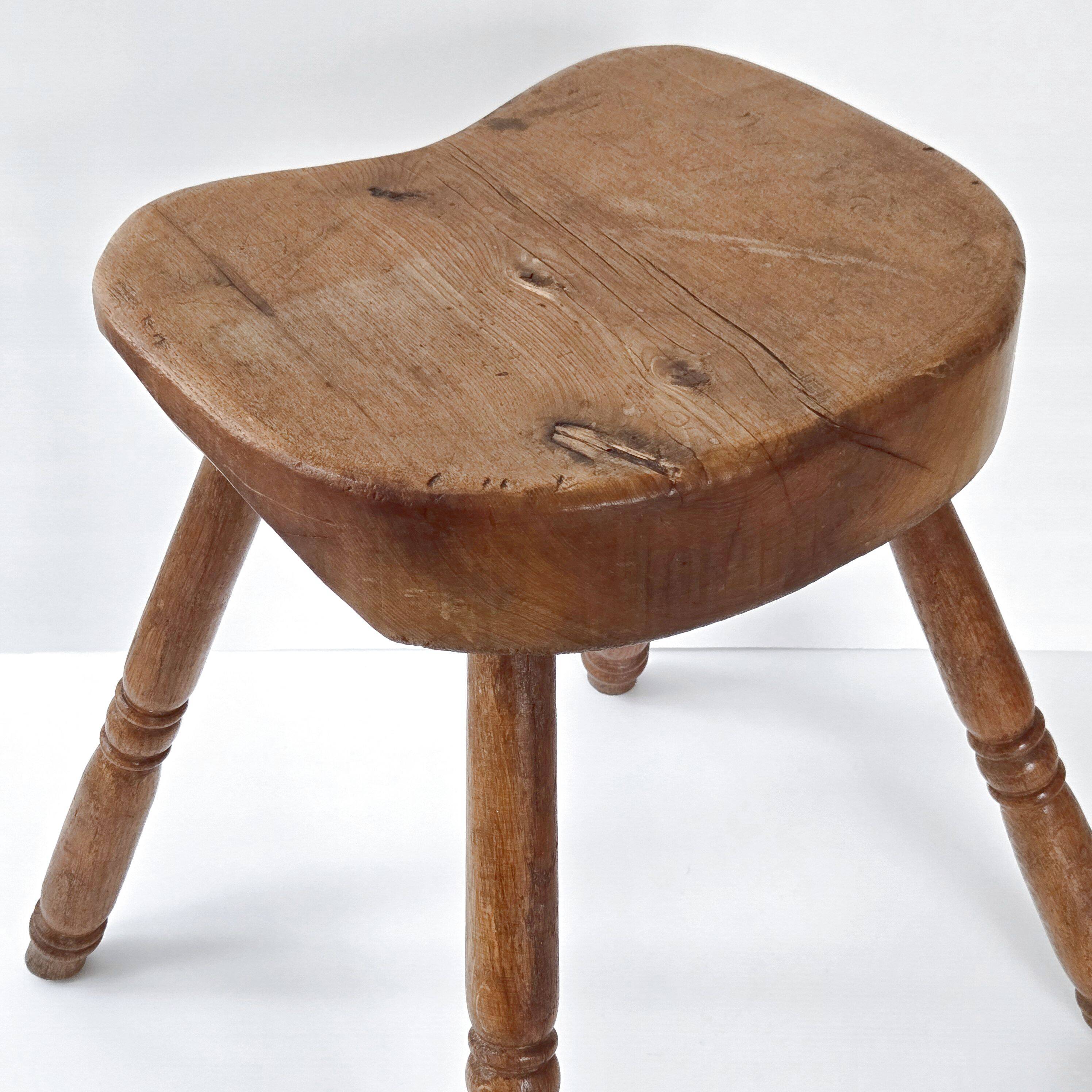 Vintage brutalist stool 1950