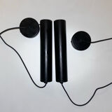 Pair of suspensions black metal design