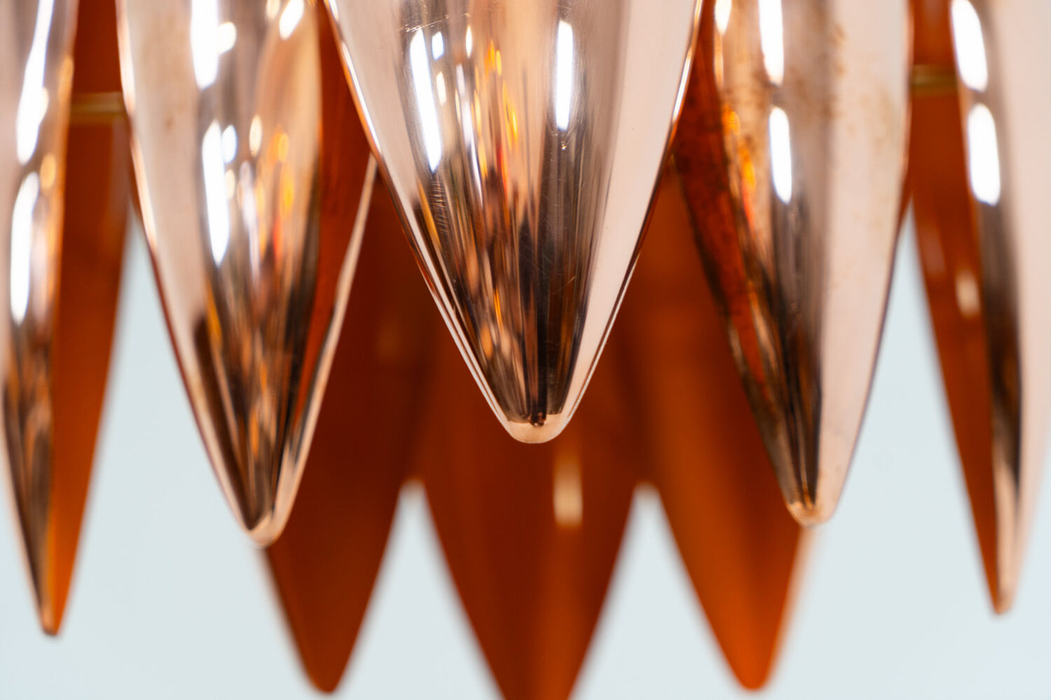 Rare copper “Kastor” pendel by Jo Hammerborg for Fog &