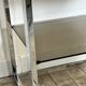 Vintage 70's side table in chrome and beige metal