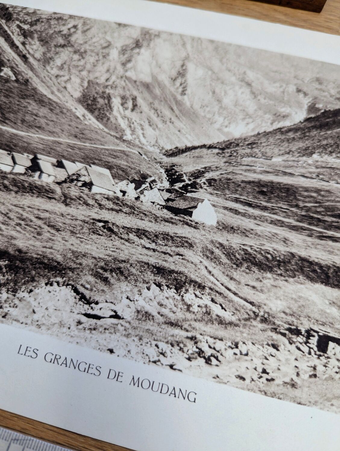 The barns of Moudang, Hautes-Pyrénées, photo printed in 1937.