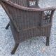 Set de 3 fauteuils en rotin des années 70