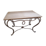 Table salon travertin