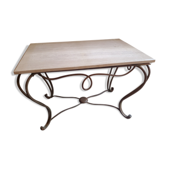 Table salon travertin