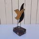 Bronze bird sculpture, signed and numbered, vintage.