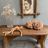 Solid wood bench