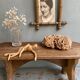 Solid wood bench