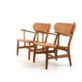 Pair Hans Wegner CH-22 for Carl Hansen & Søn Denmark 1950s