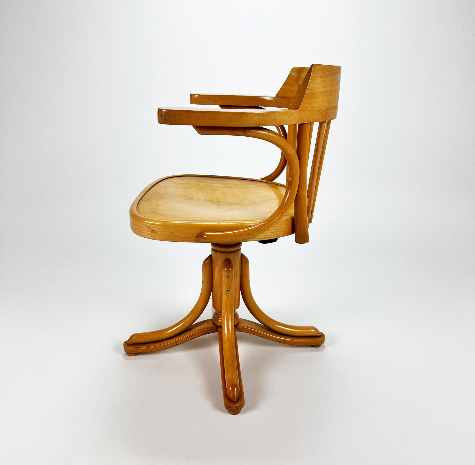 Bentwood desk chair By Zpm radomsko, 1950s