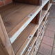 Wooden workshop shelf