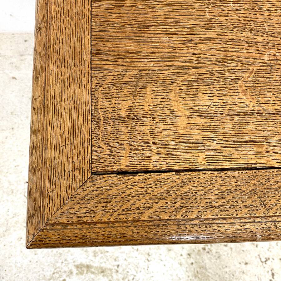 Louis XVI style solid oak desk