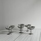 6 stainless steel footed bowls, Letang Remy style