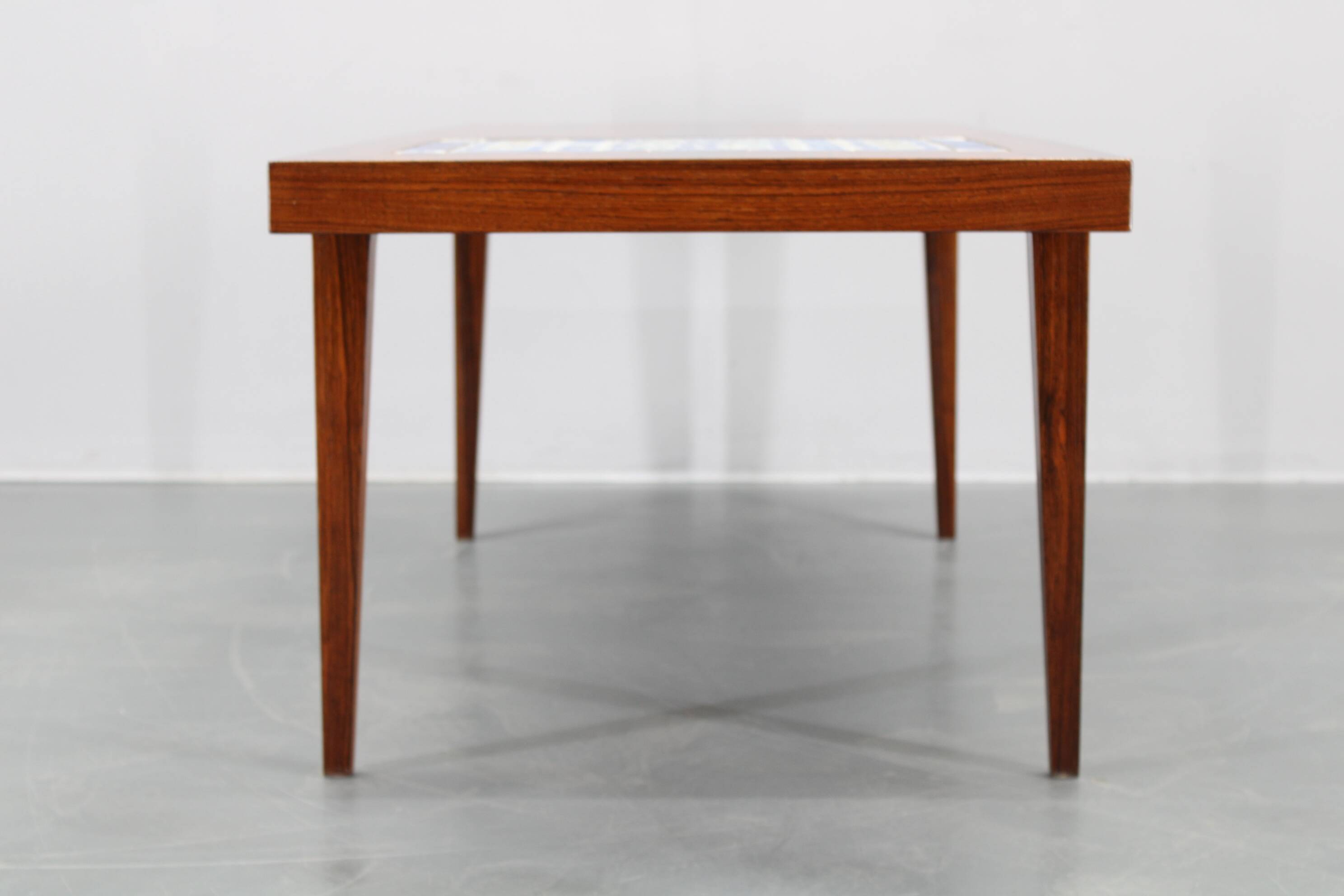 Mid-century Danish Haslev Mobelsnedkeri coffee table, ceramic tile inlay, 1960s