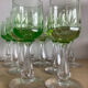 Set of 10 uraline glasses from the 1970s.