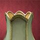 Lampe en métal doré et albâtre avec abat-jour frangé style Hollywood Regency - années 70