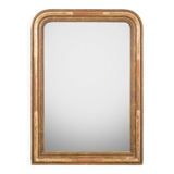 Grand miroir ancien Louis Philippe en or rouge du XIXe siècle
